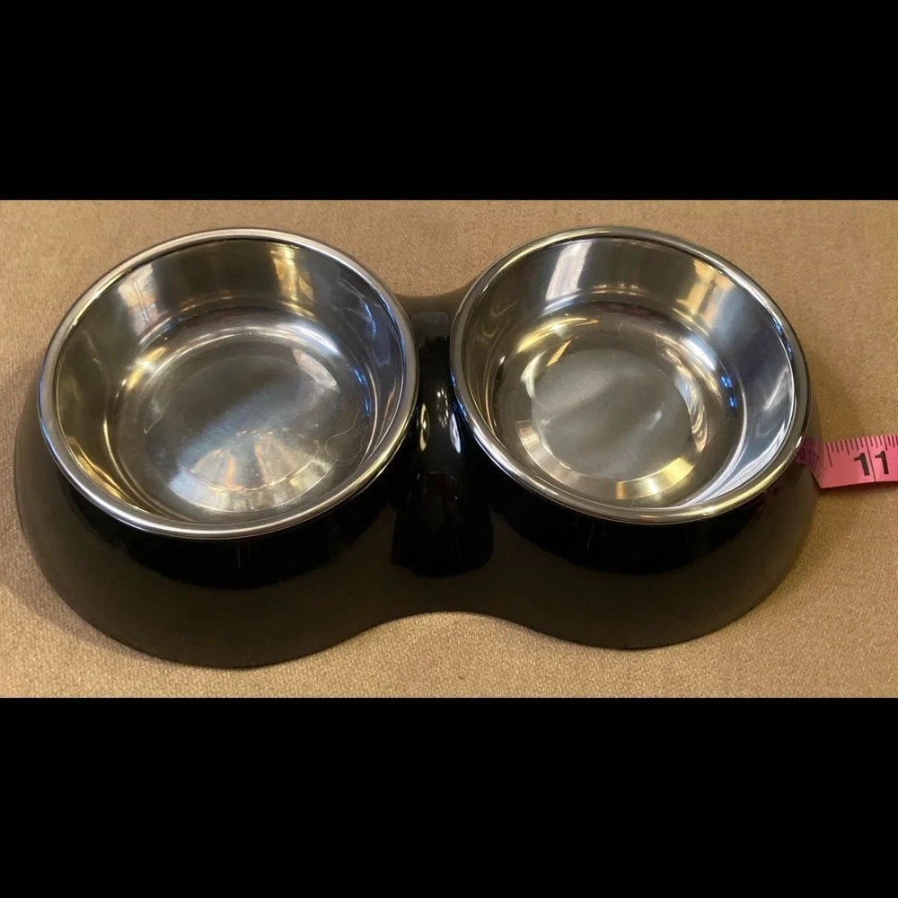 Pets 3 piece paraphernalia set, Halloween costume, halter, black stainless dish